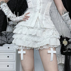 Women's Gothic Lace Shirt with Puff Sleeves