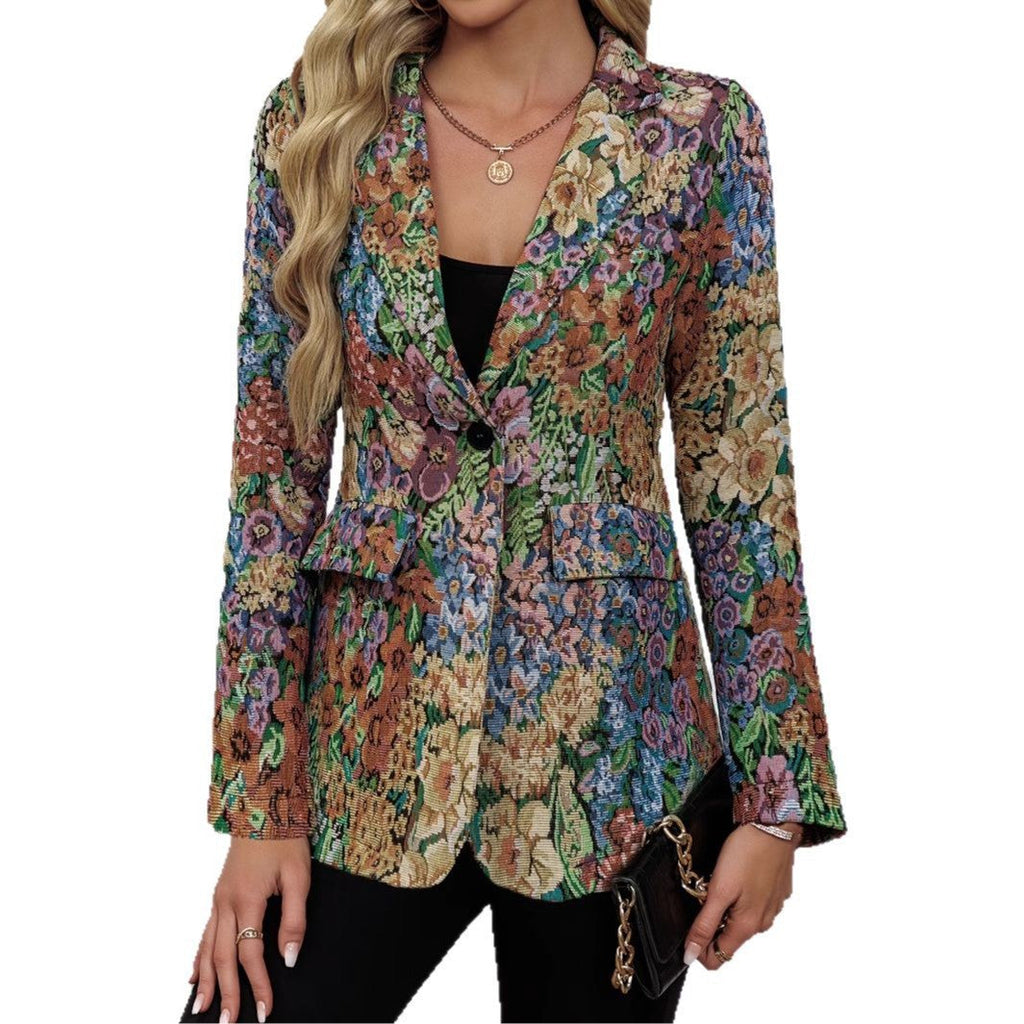 Women's Floral Blazer Jacket