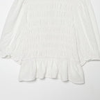 Women's Blouse with Ruffles and Balloon Sleeves