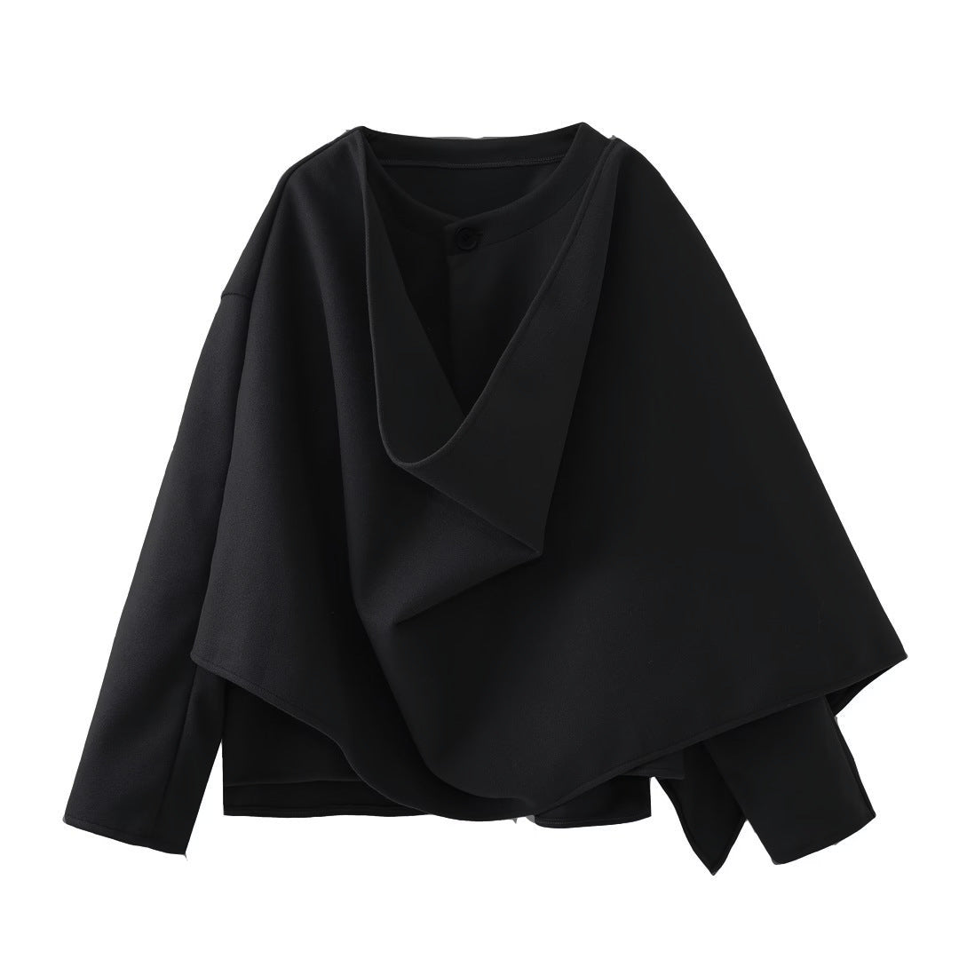 Women's Asymmetric Jacket with Modern Collar