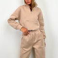 Cropped Half-Zip Fleece Set