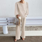 Casual Lounge Set with Side Slits