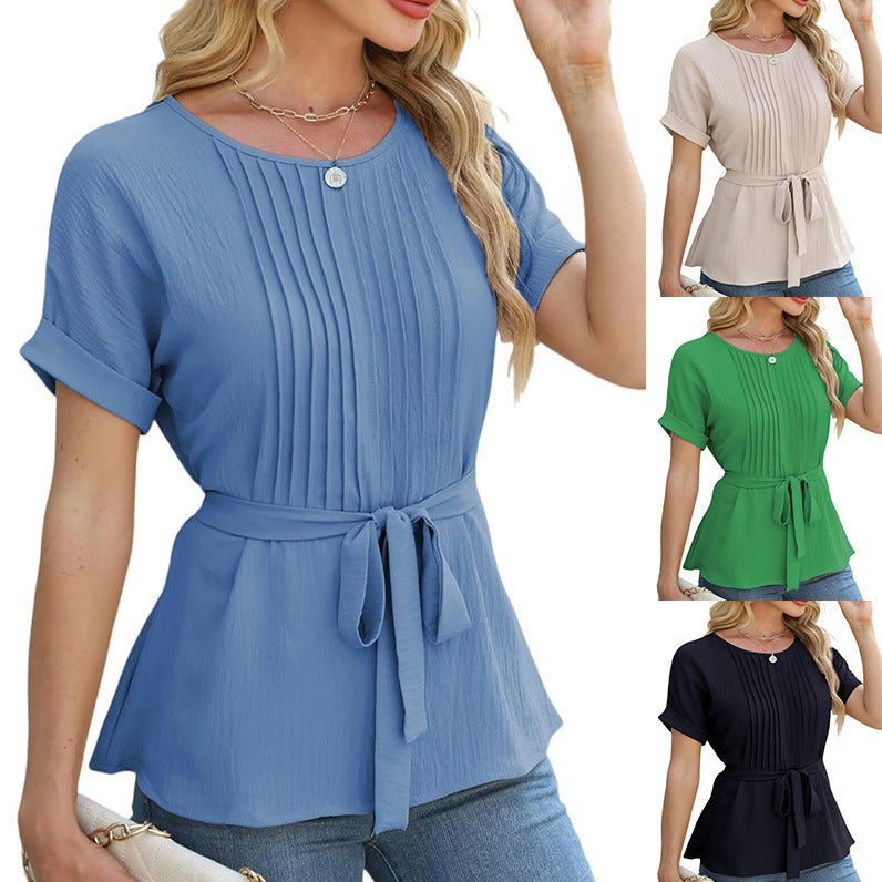 Women's Blouse with Pleats