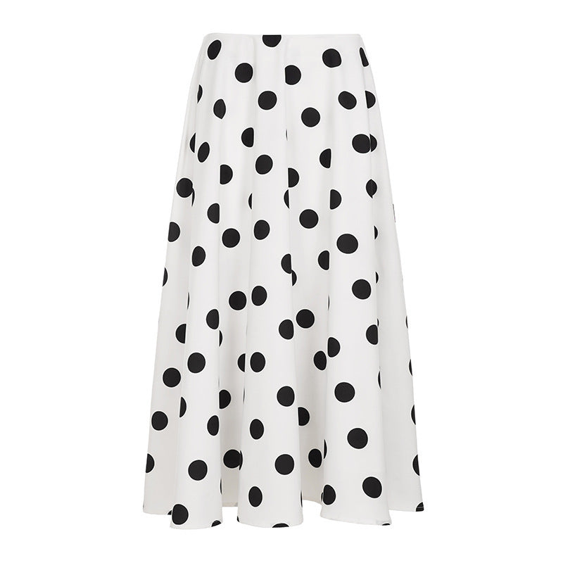 Women's Polka Dot Maxi Skirt