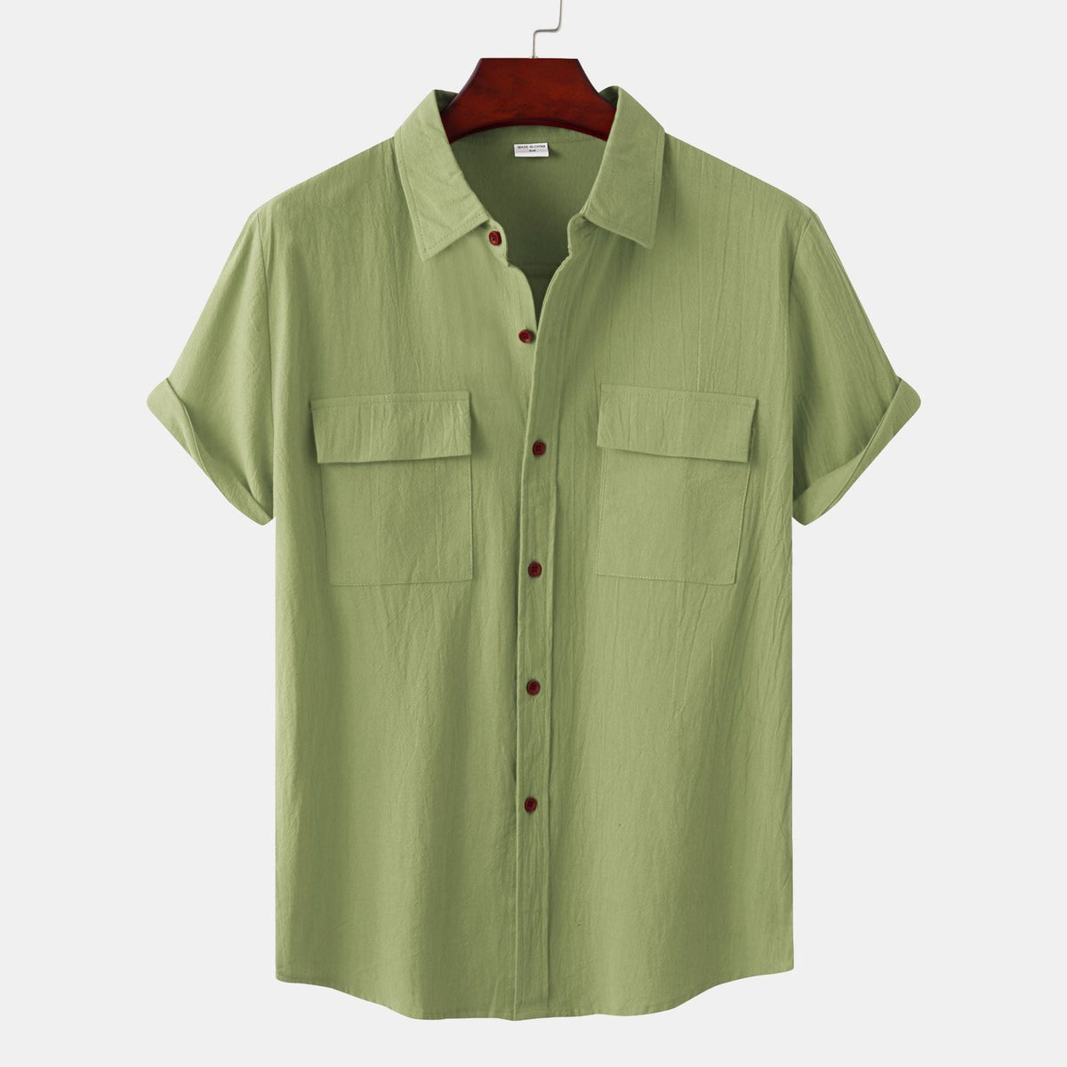 Women's Short-Sleeve Shirt with Practical Chest Pockets and Casual Structure