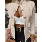 Elegant Knit Cardigan with Decorative Buttons