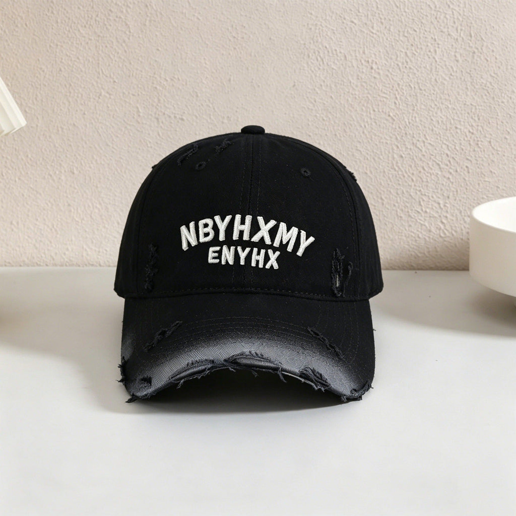 Men's Casual Distressed Textured Baseball Cap