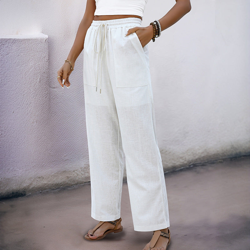 Women's Comfortable Casual Pants with Practical Patch Pockets