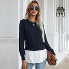 Women's Fashion Layered-Look Pullover