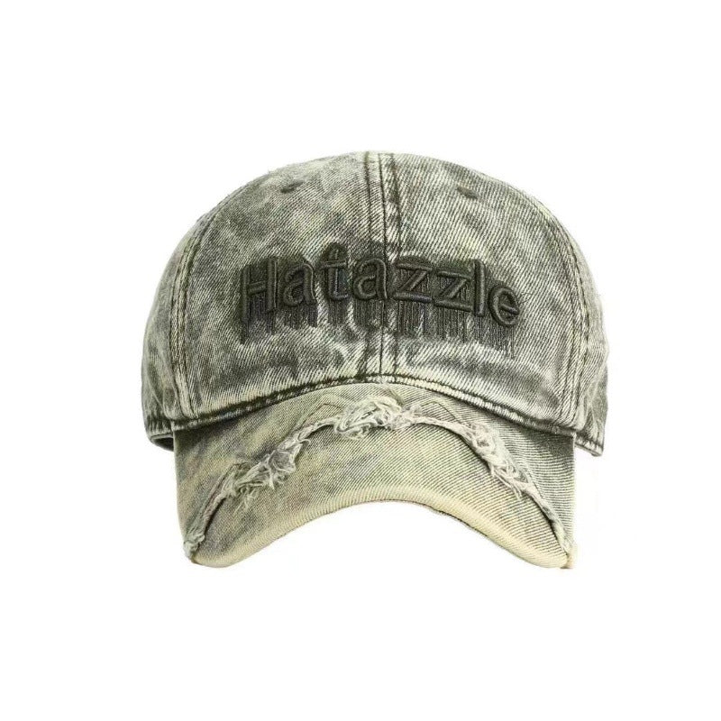 Men's Distressed Denim Baseball Cap