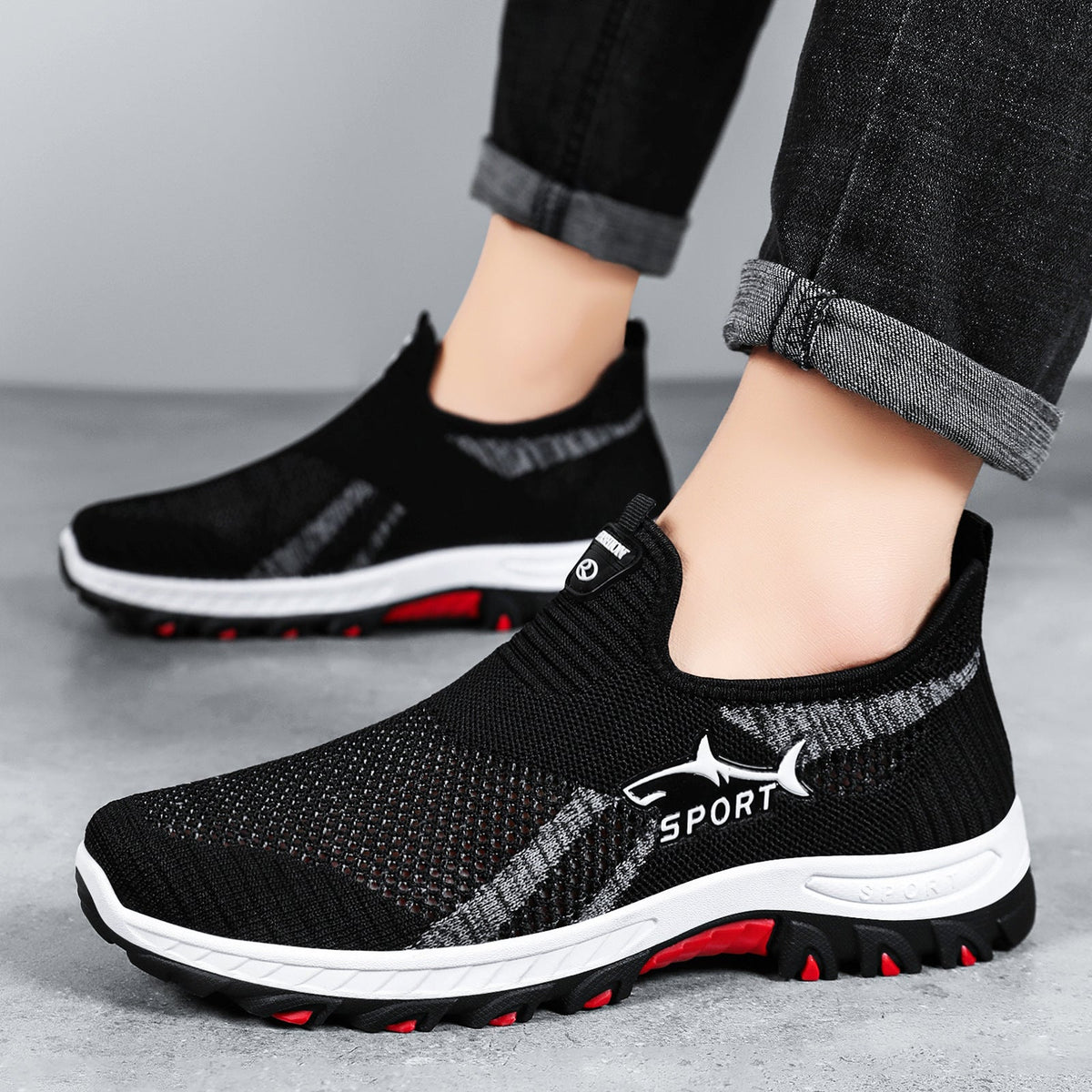 Women's Breathable Casual Shoes with Flexible Knit Upper