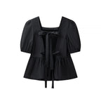 Women's Knot-Detail Puff Sleeve Blouse