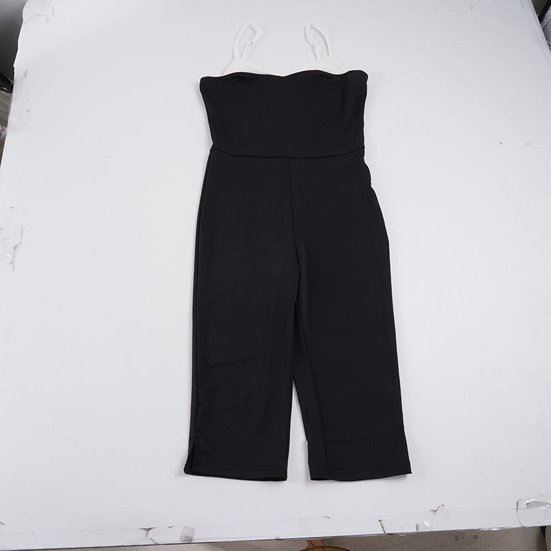 Elegant Overall with Bust Detail and Adjustable Straps