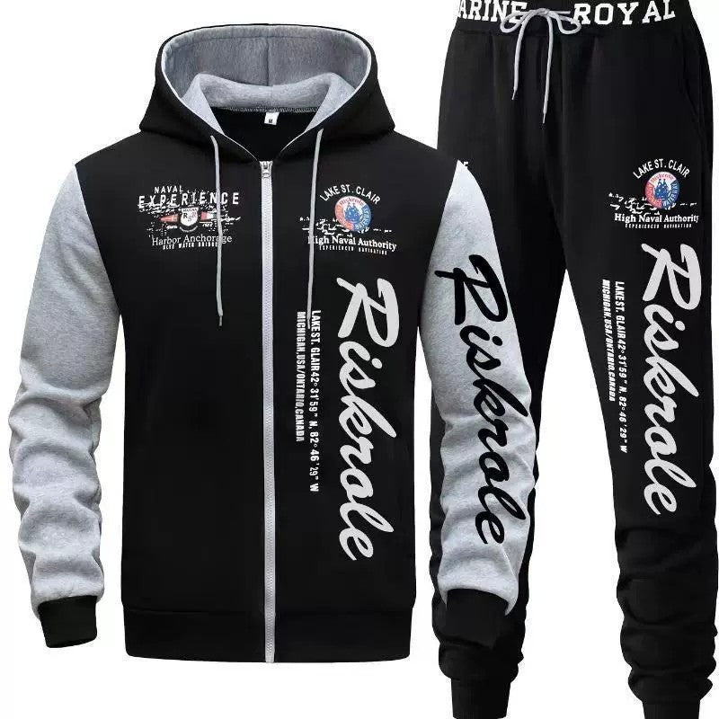 Men's Sporty Hoodie and Jogging Pants Set