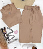 Women's Elegant and Fashionable Top with Wrap Skirt