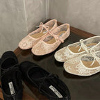 Women's Ballet Flats with Lace Pattern