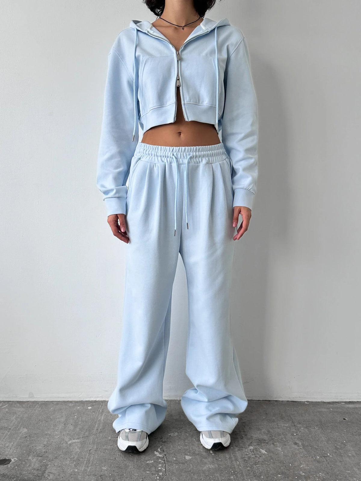 Women's Cropped Hoodie and Relaxed Jogger Set