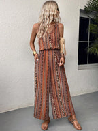 Women's Wide-Leg V-Neck Jumpsuit