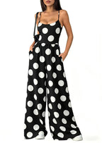 Women's Elegant Geometric Print Wide-Leg Jumpsuit