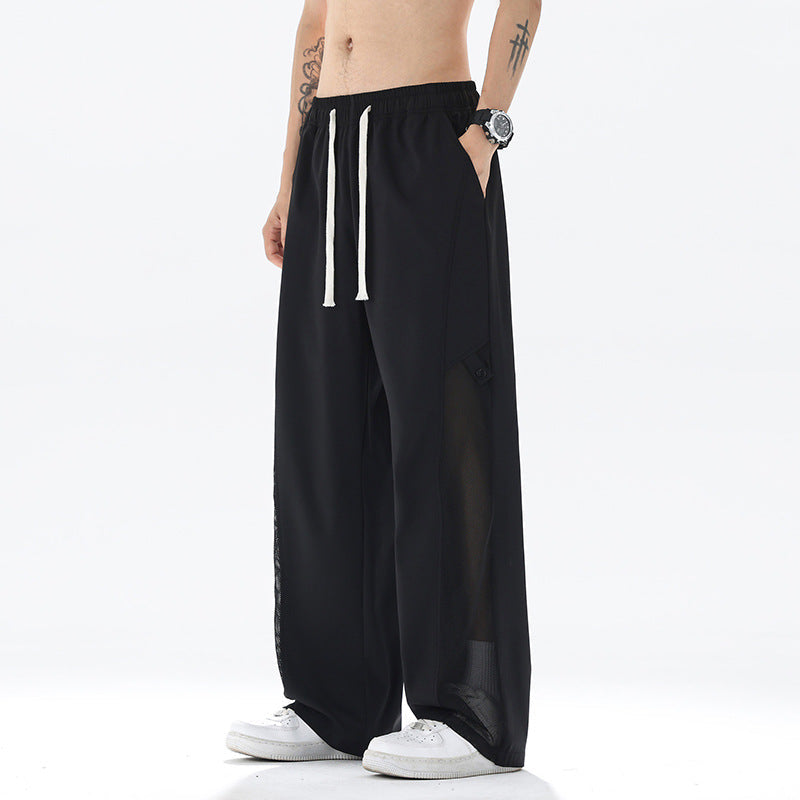 Men's Casual Sports Pants with Breathable Inserts