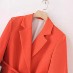 Women's Tailored Blazer with Belt Detail