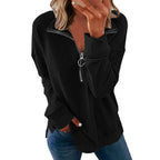 Women's Casual Pullover with Stylish Zipper