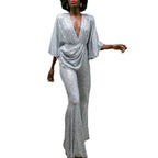Women's Glamorous Sequin Jumpsuit with Wide Leg