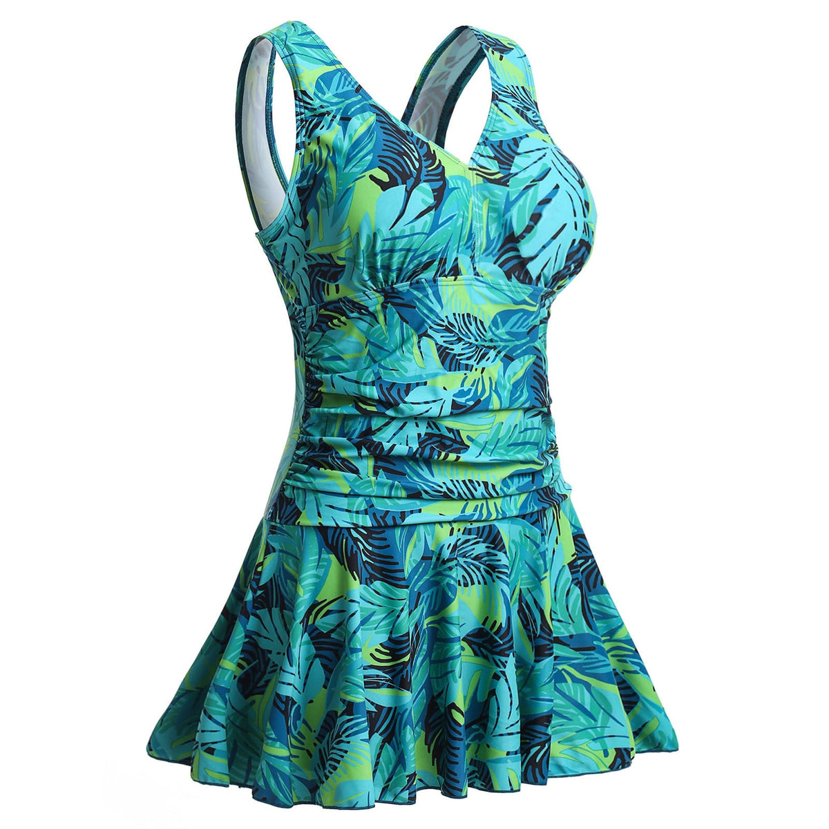 Women's Ruffled Swimsuit with Cherry Print