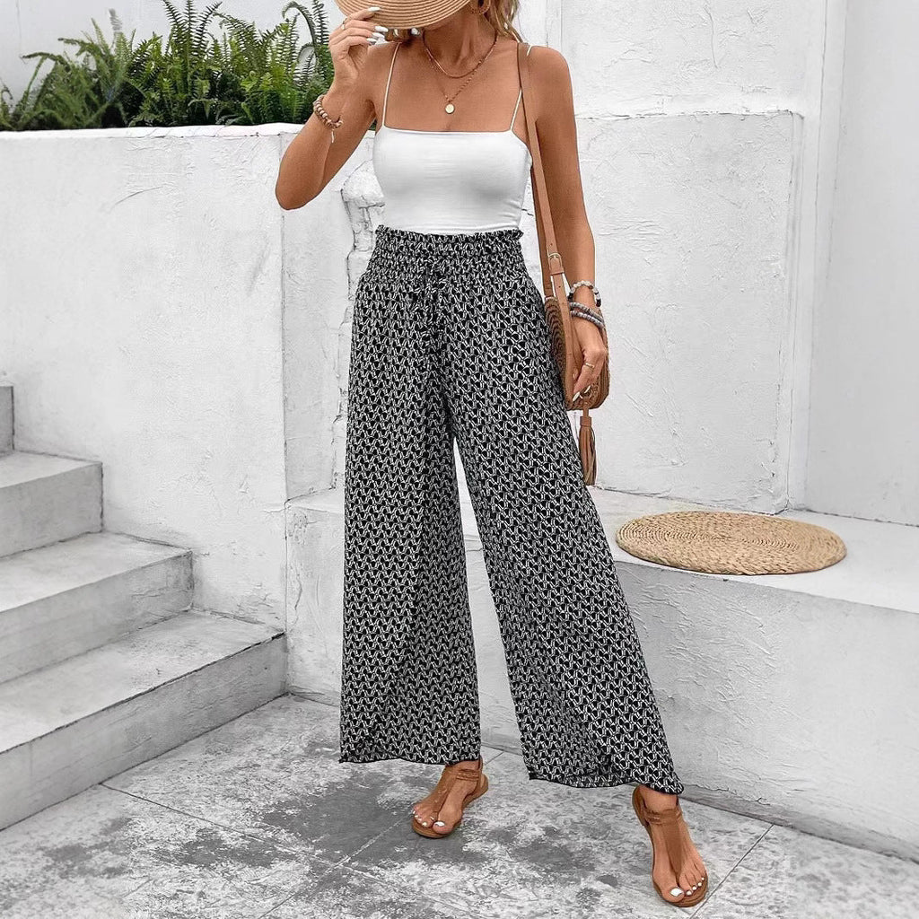 Women's Floral Maxi Skirt with Side Slit