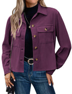 Women's Corduroy Jacket with Practical Chest Pockets