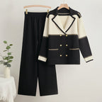 Elegant and Comfortable Double-Breasted Leisure Suit Set