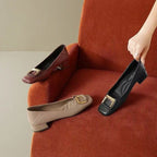 Women's Ballet Flats with Elegant Buckle Detail