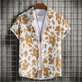 Women's Short-Sleeve Shirt with Animal Print