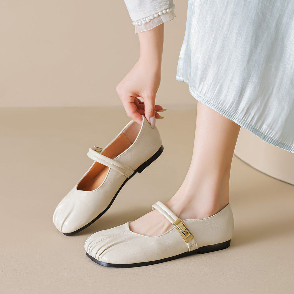 Women's Ballet Flats with Decorative Strap