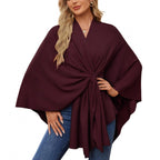 Women's Fashionable Wrap Coat with Trendy Design