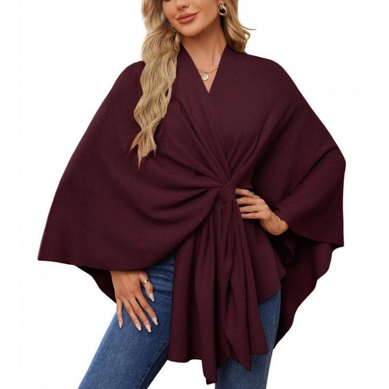 Women's Fashionable Wrap Coat with Trendy Design