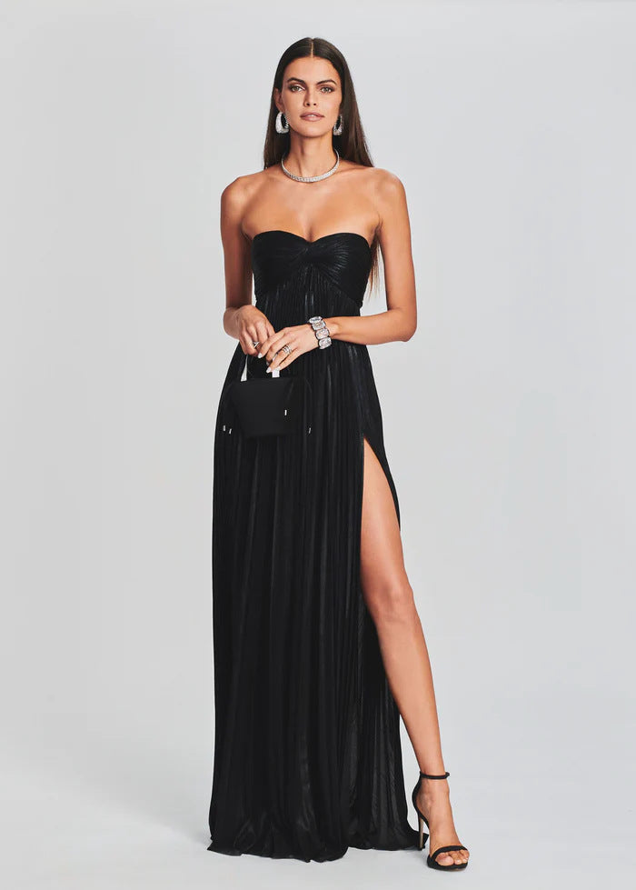 Women's Evening Dress with Off-Shoulder Design and Slit
