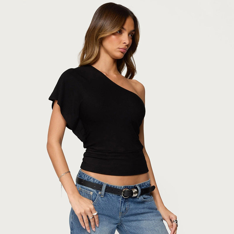 Women's Asymmetrical Tank Top with Sport Stripes