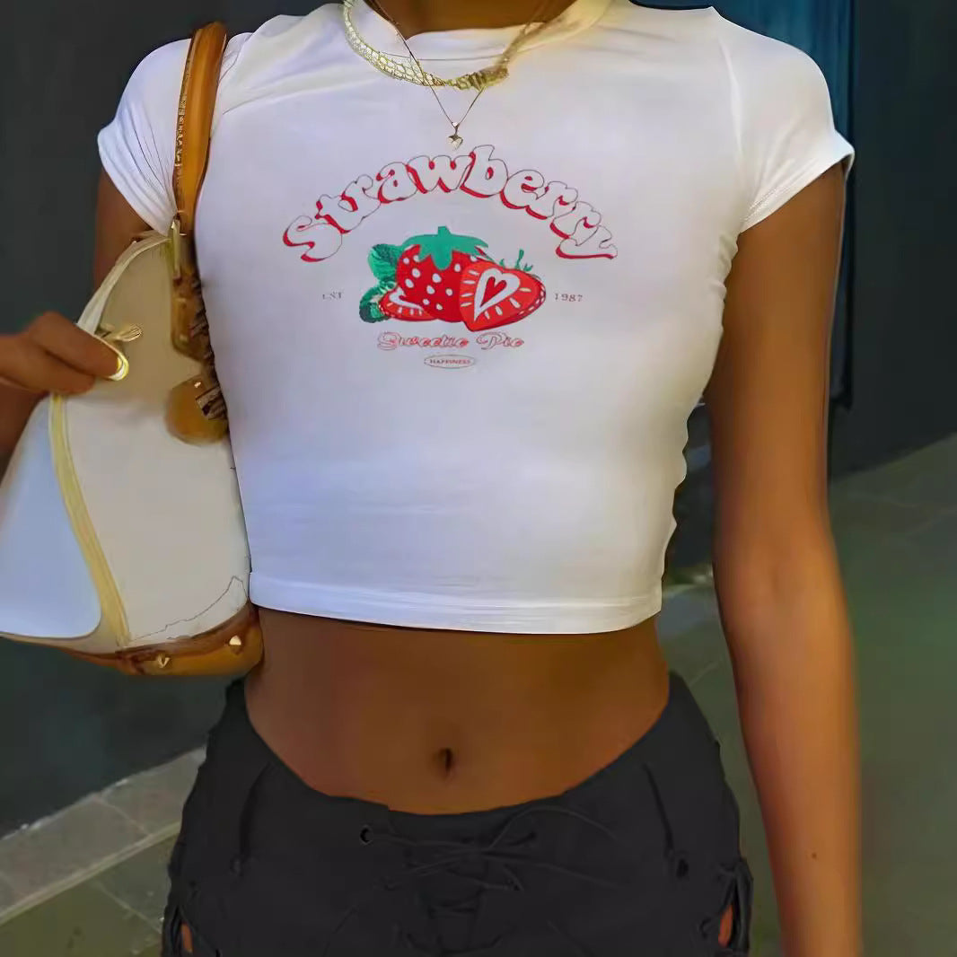 Women's Inspirational Print Crop T-Shirt