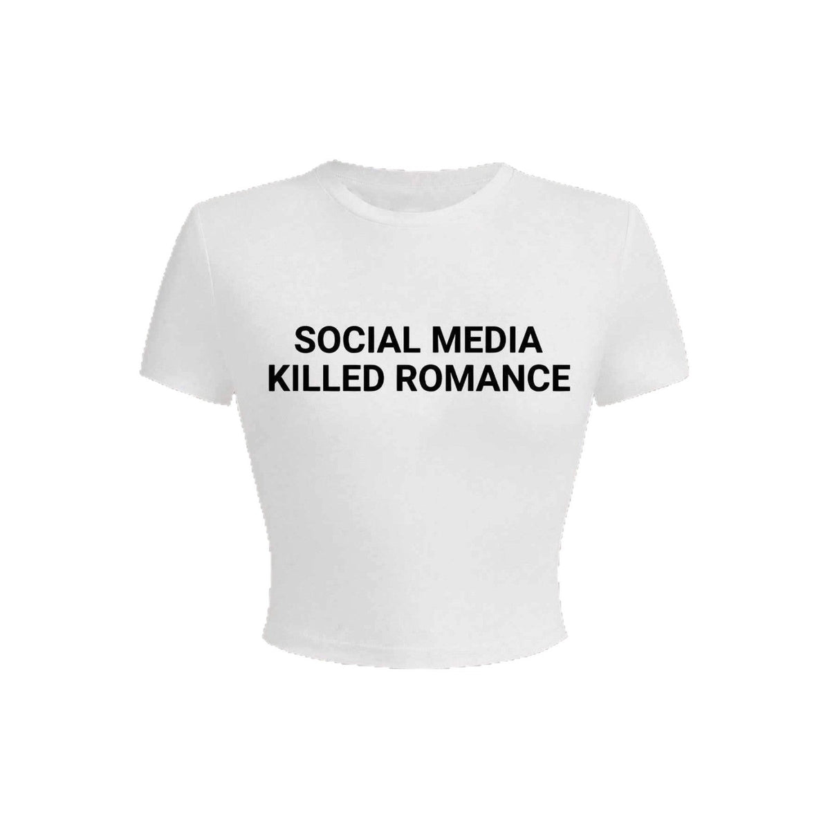 Women's Crop T-Shirt with Statement Print and Fitted Cut