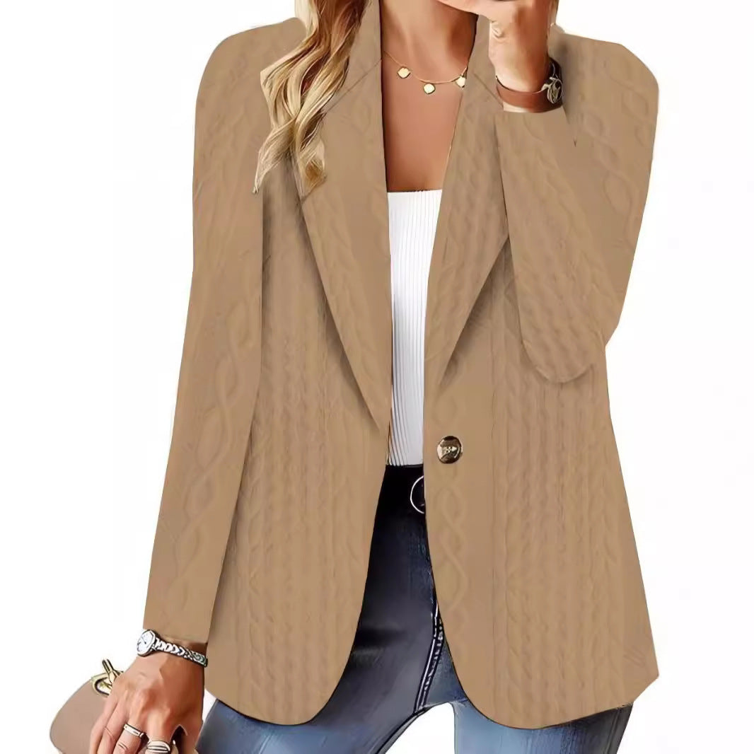 Elegant Textured Knit Blazer