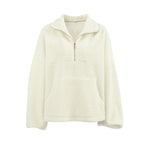 Women's High-Neck Fleece Pullover with Side Pockets