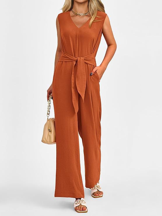 Women's Elegant Tailored Wide-Leg Jumpsuit