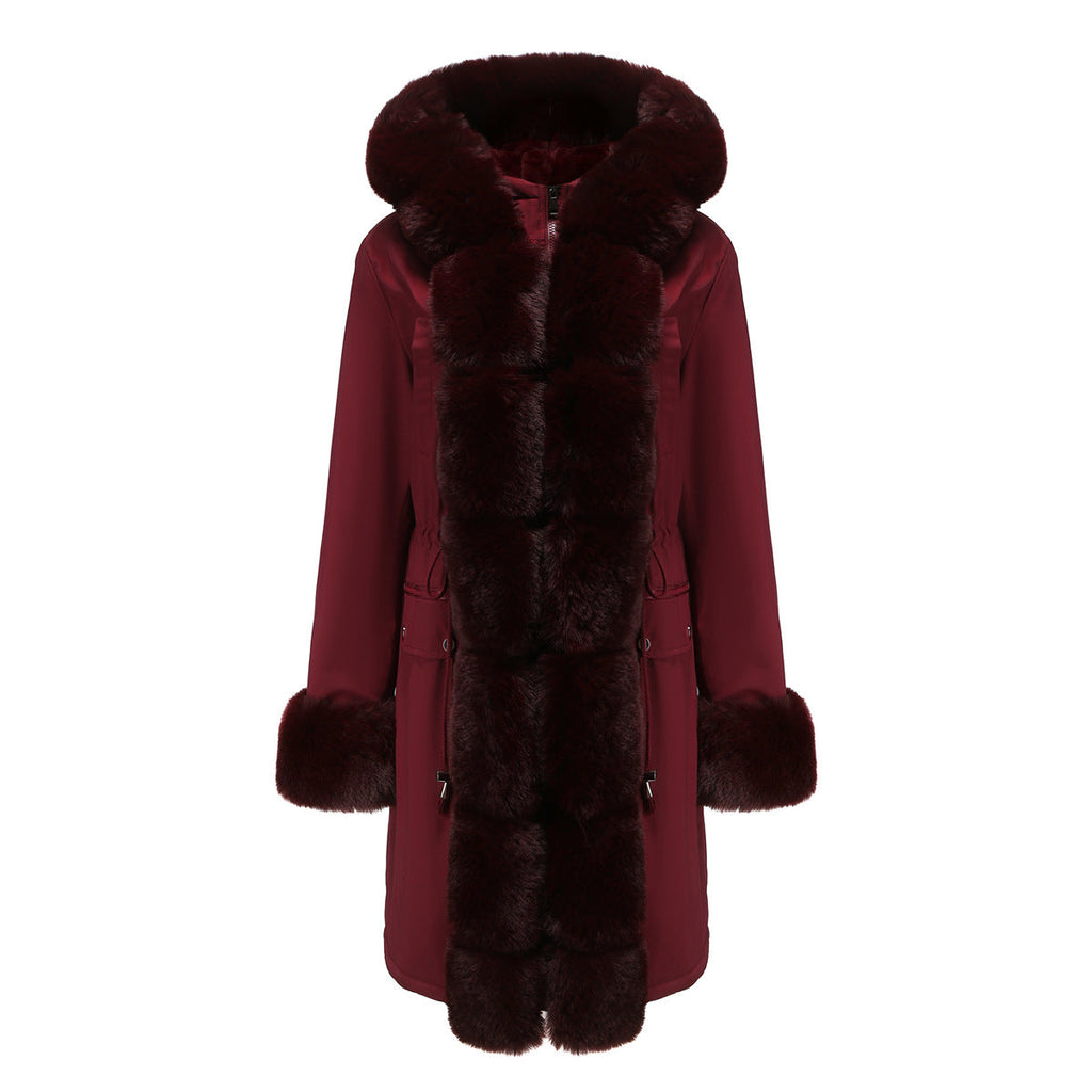 Elegant Parka with Faux Fur Trim