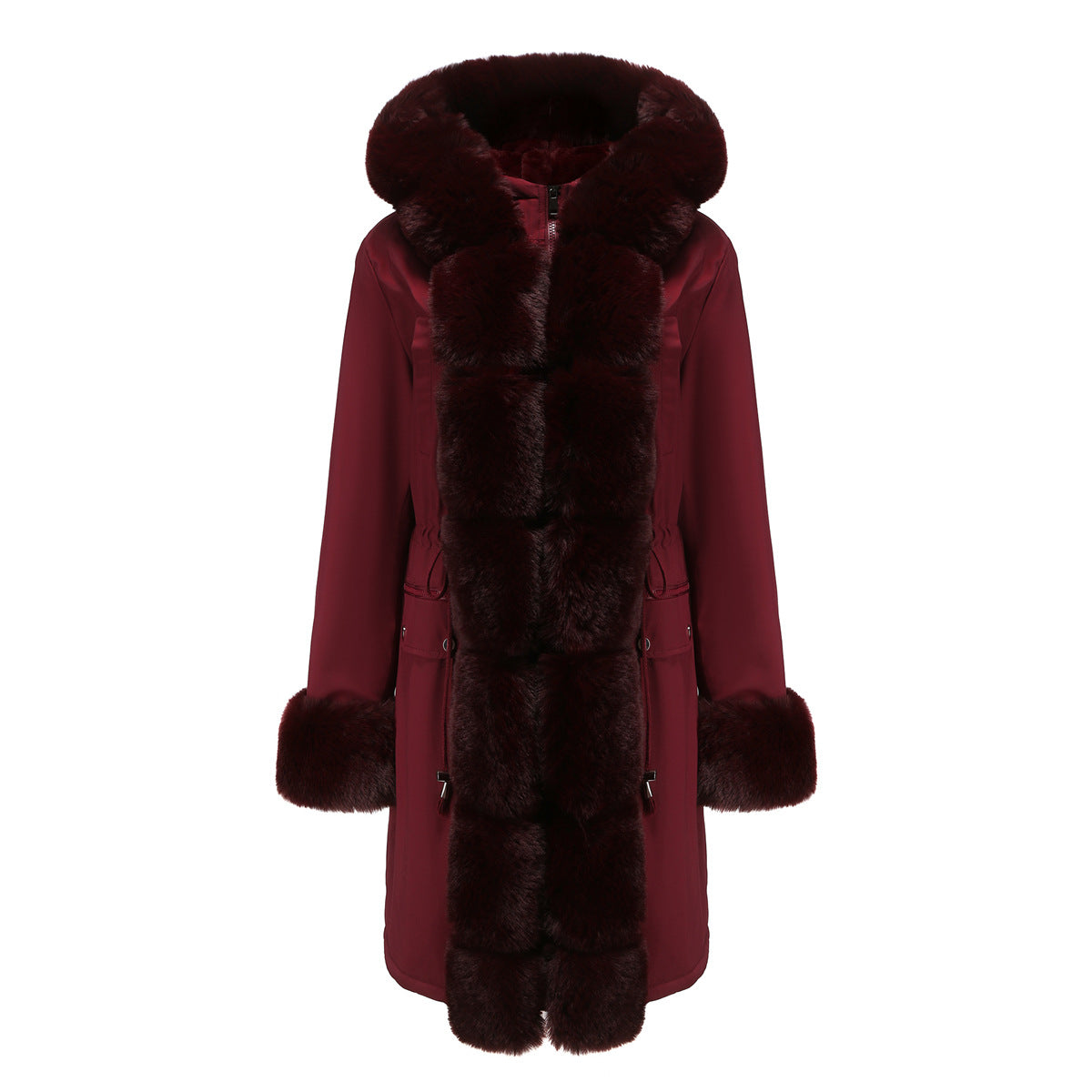 Elegant Parka with Faux Fur Trim