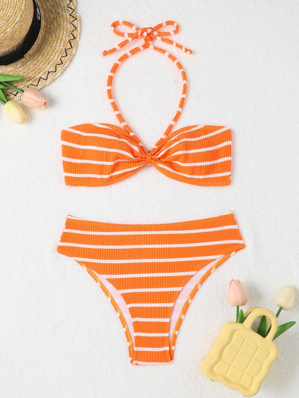 Women's Bandeau Bikini with Sophisticated Knot