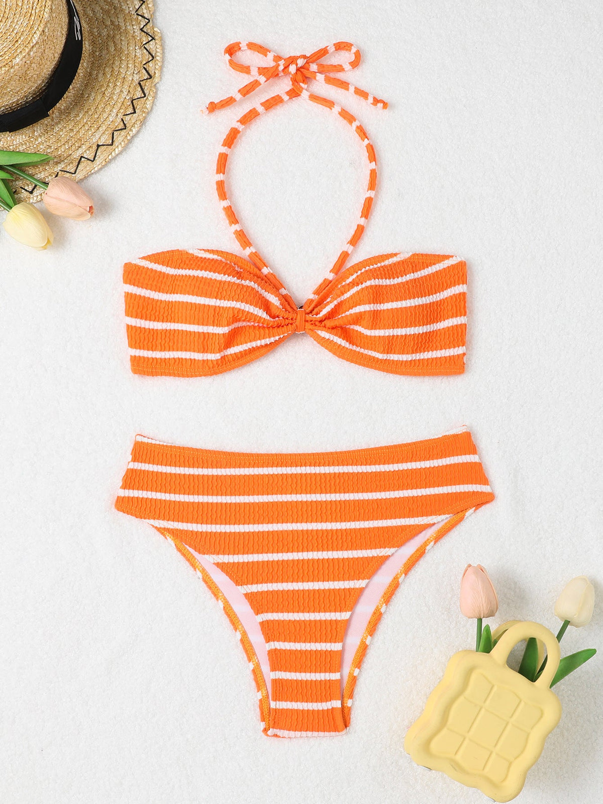 Women's Bandeau Bikini with Sophisticated Knot