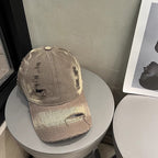 Men's Distressed Denim Cap
