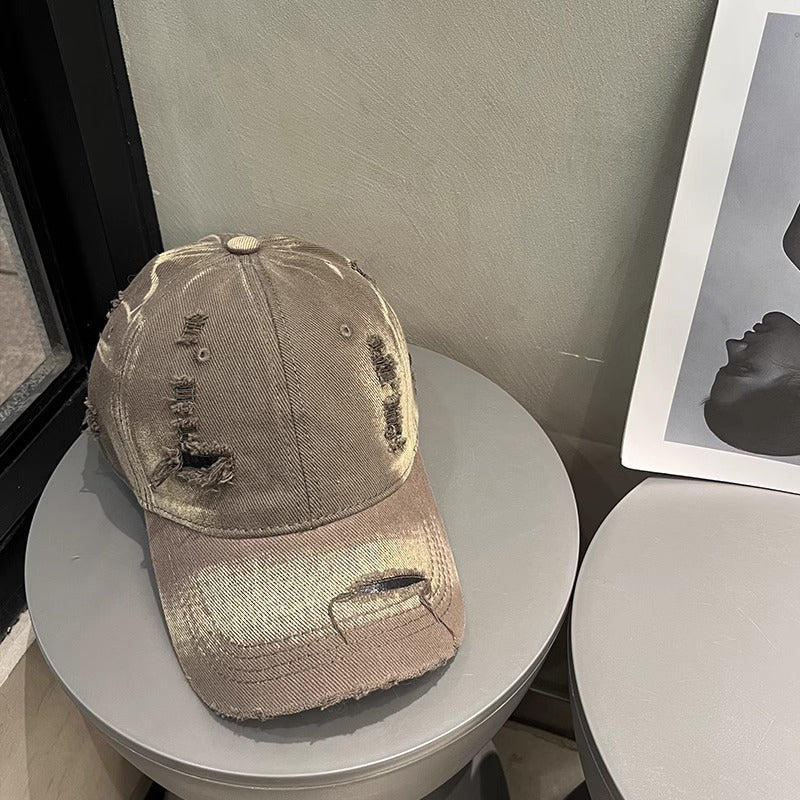 Men's Distressed Denim Cap