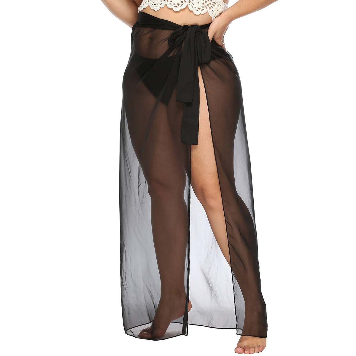 Women's Elegant Beach Cover-Up with Side Knot